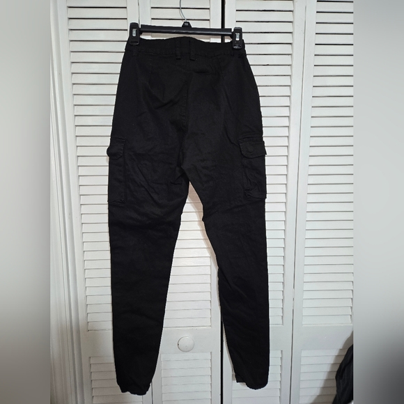 American Bazi Women's S Black High Waisted Cargo Pants - Picture 7 of 12
